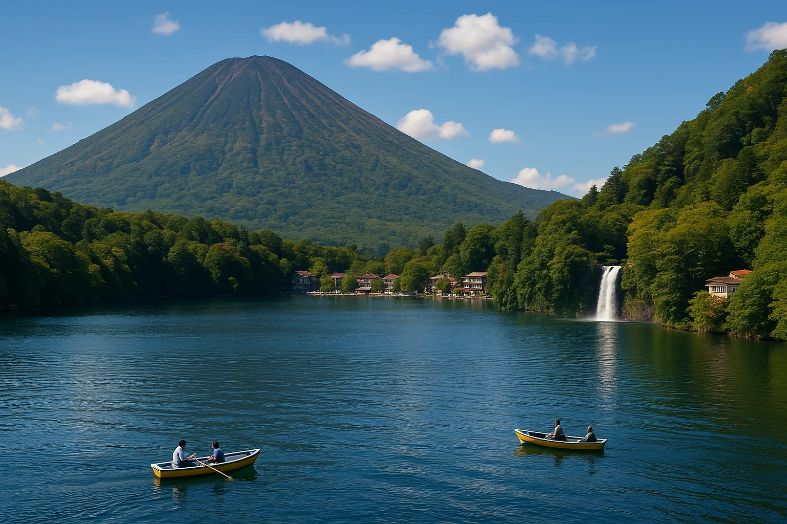 Lake Chuzenji with Mount Nantai background