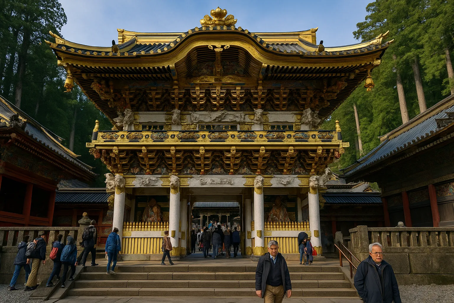 Golden Yomeimon Gate at Toshogu Shrine